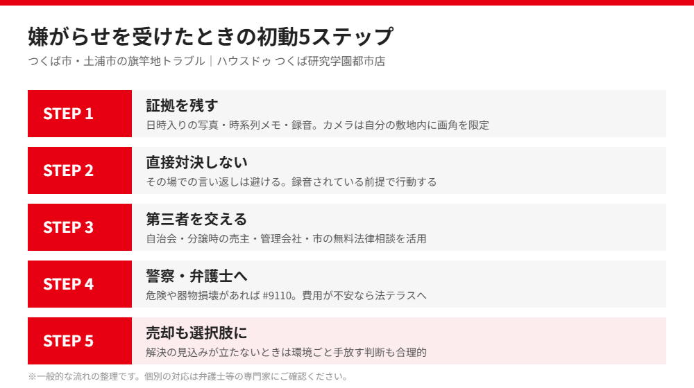 旗竿地の嫌がらせ対処5ステップ|つくば市の不動産売却 ハウスドゥ つくば研究学園都市店