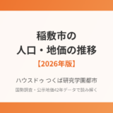 稲敷市の人口・地価の推移｜ハウスドゥ つくば研究学園都市