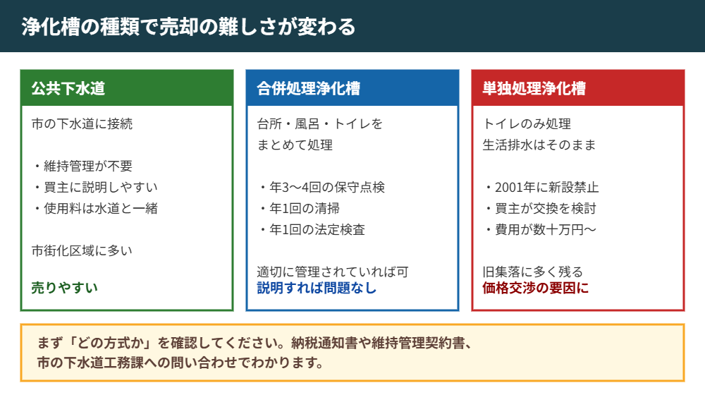浄化槽の種類別に見た売却への影響|ハウスドゥ つくば研究学園都市