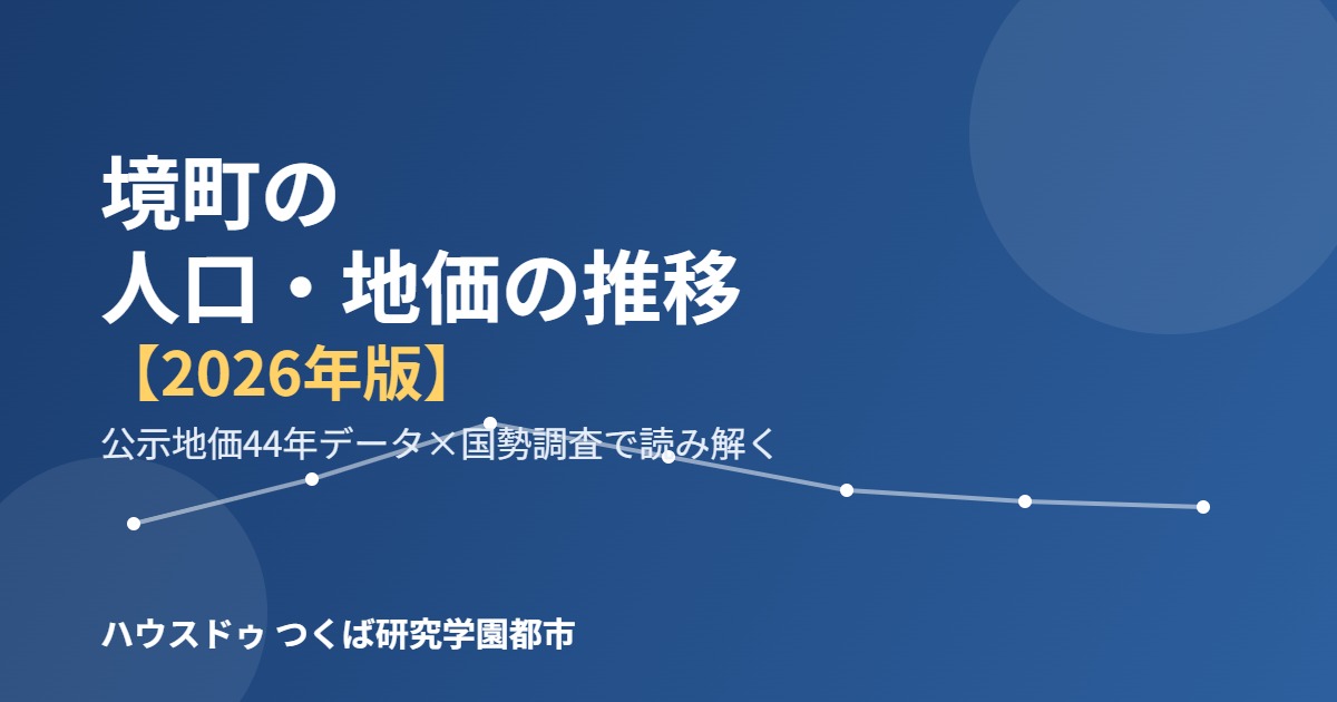 境町 人口 地価 推移 ハウスドゥつくば研究学園都市