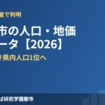 つくば市 人口 地価 推移 ハウスドゥつくば研究学園都市