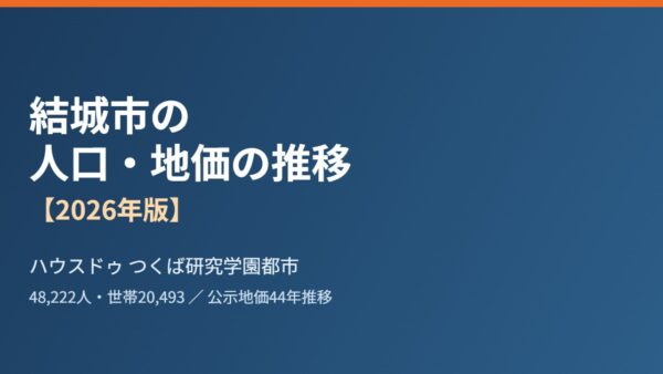 結城市の人口・地価の推移【2026年版】