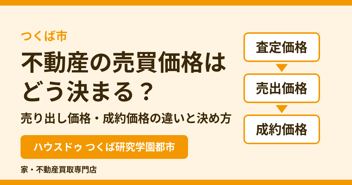 不動産の売買価格はどう決まる？売り出し価格・成約価格の違い｜つくば市｜ハウスドゥ つくば研究学園都市